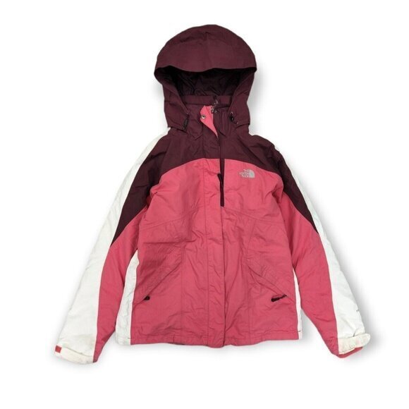 The North Face Hyvent Hooded Dual Layer Lined Rain Zip Jacket Womens Medium - Picture 1 of 11